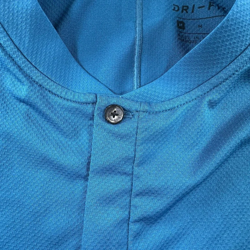 Nike Shirt Mens Medium Blue Tiger Woods TW Vapor Blade Collar Golf Polo BV9219 - Picture 5 of 11